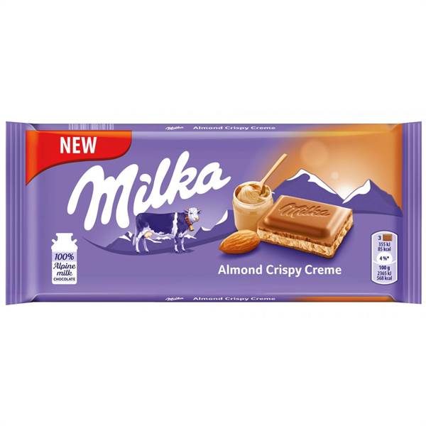 Milka Almond Crispy Creme Imported